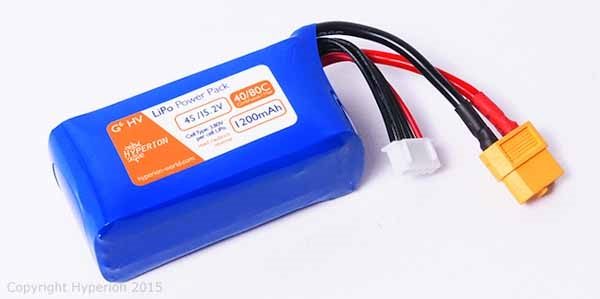 Hyperion G6 Hi-Voltage 4S 15.2V 1200mAh 80Cmax LiPo